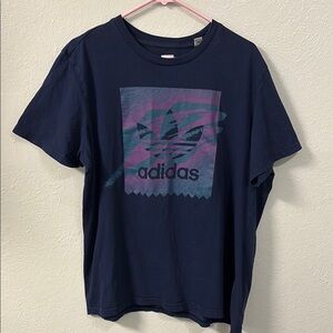 Adidas Navy and purple skateboarding Tee